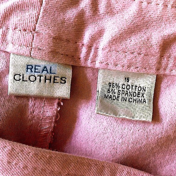 Real Clothes - 5 pocket pink lightweight cotton blend jeans, size 16 - Picture 5 of 10